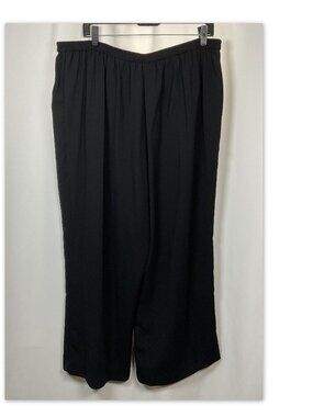 BOBBIE BEE Vintage Womens Size 22W Black Elastic Waist Pull-On Dress Pants